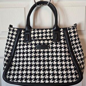Vera Bradley Quilted Houndstooth Tote Shoulder Bag Purse